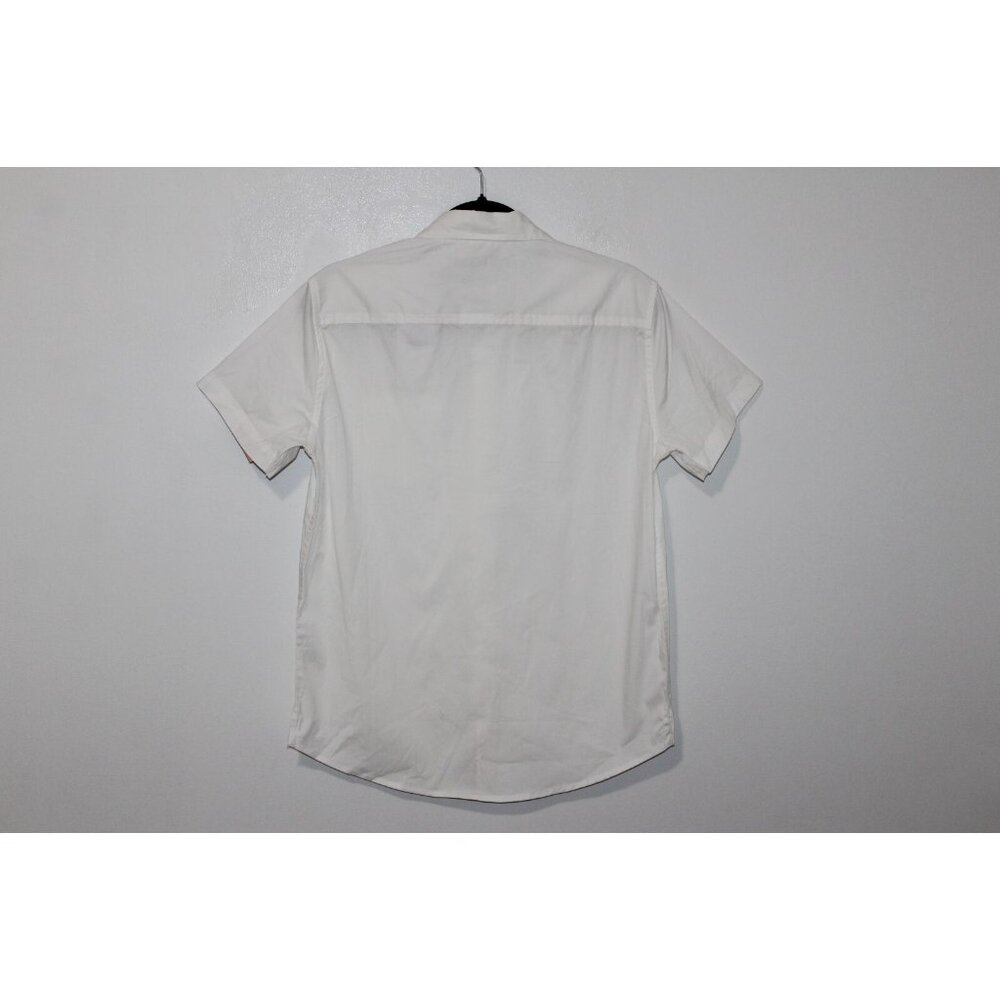 Free Planet Mens White Short Sleeve Button Up S NWT - Picture 4 of 5